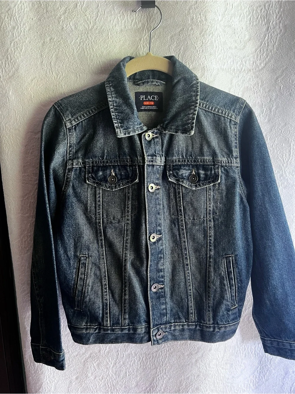 The Children’s Place Dark Blue Washed Denim Jacket